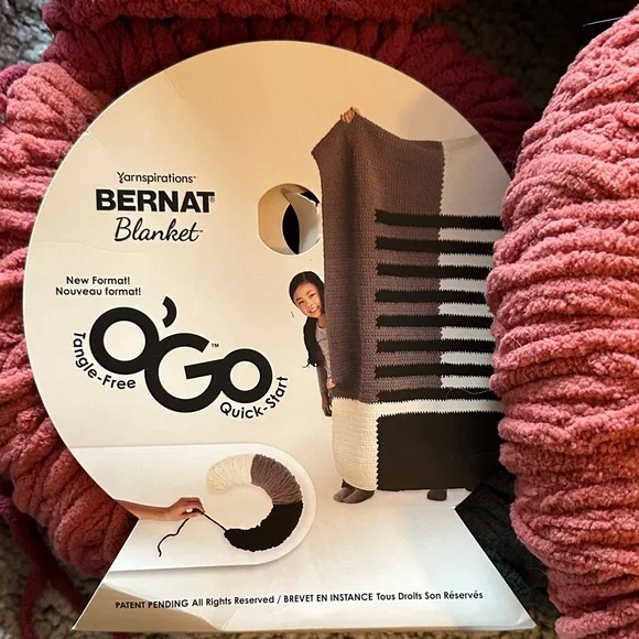 Bernat Blanket O'Go Chenille Yarn in Dusty Rose - Picture 1 of 2